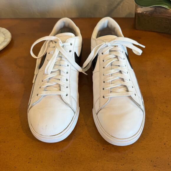 Nike Women’s Blazer Low Leather Sneakers White/Black Croc – Size 10 - Picture 2 of 8